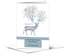 Christmas Reindeer with Large Antlers Cards  5.50